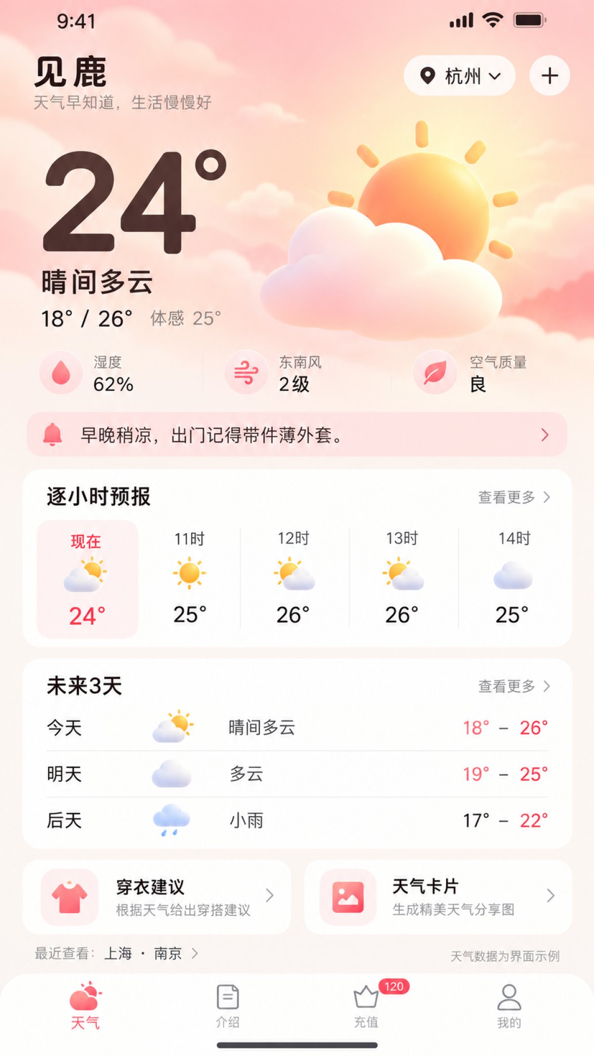 见鹿 App 界面